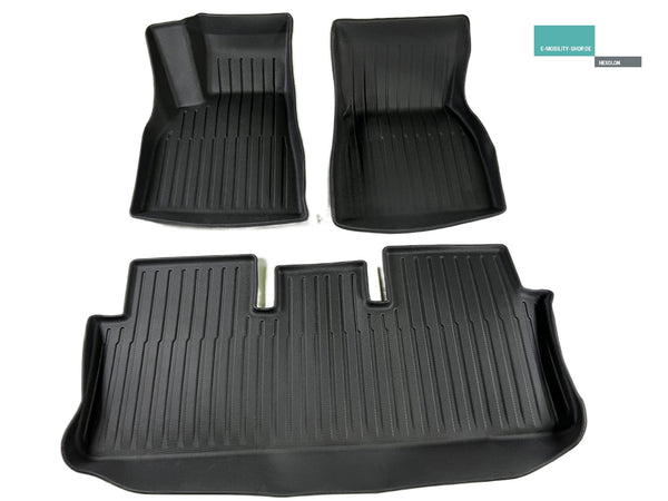 Set completo di tappetini per tutte le stagioni Tesla Model S - 5 pezzi, tappetini in gomma dal 2023