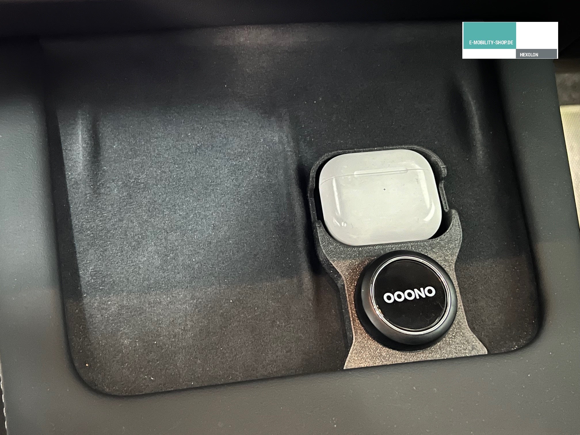 AirPods holder for the inductive charging cradle in the Tesla with