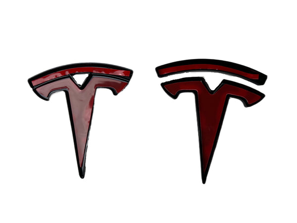 Conjunto de logotipo T para la parte delantera y trasera de las gorras Model S