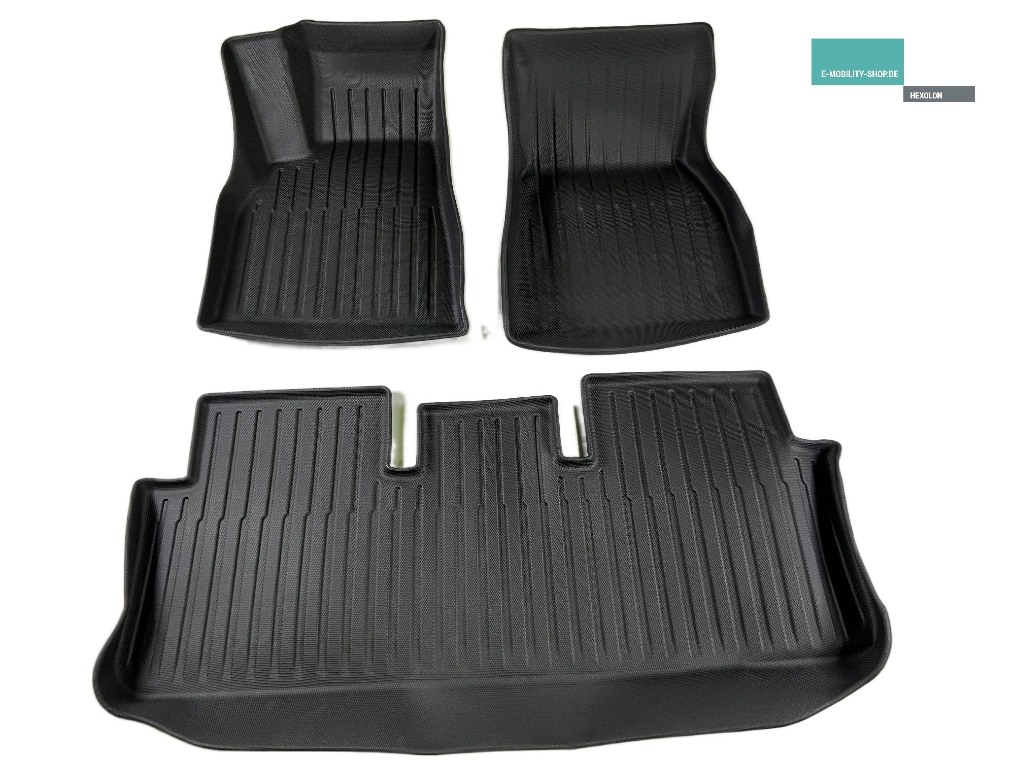 Tesla Model S 2023 all-weather floor mats set - 3 pieces, rubber mats –  E-Mobility Shop