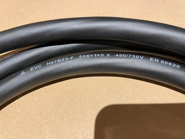 7,5 Meter Ladekabel für Elektroautos 32A 3-phasig, 22kW, Typ2/Typ2, E-Mobility Shop