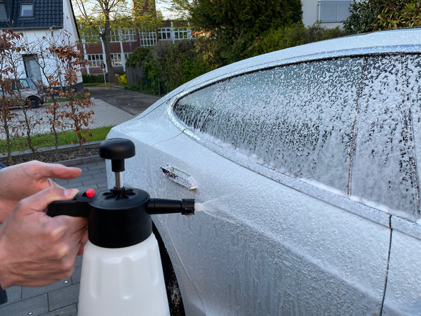 Sprühflasche für Snow-Foam, Schaumsprüher mit Handpumpe