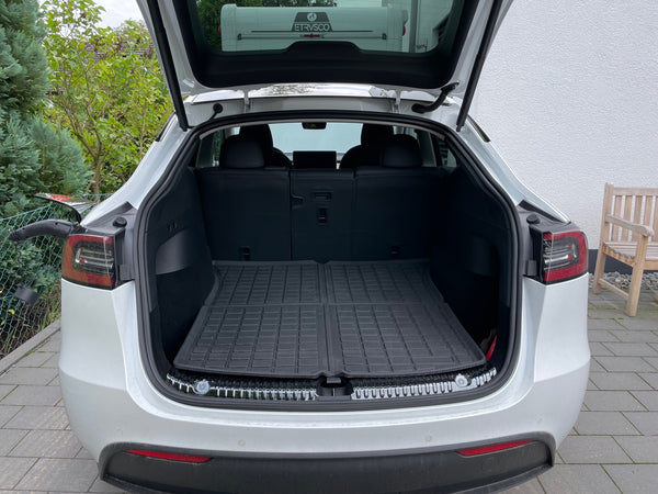 Protección de umbral de maletero Tesla Model Y aluminio negro
