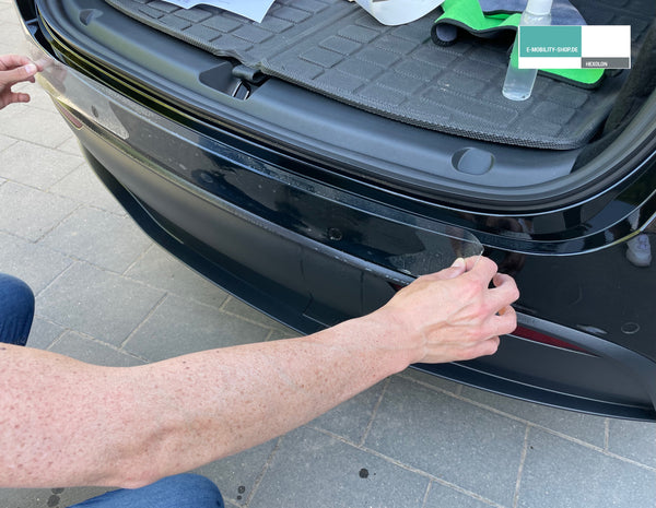 Película protectora para el umbral de carga Tesla Model Y - Juego completo de láminas protectoras para el umbral de carga