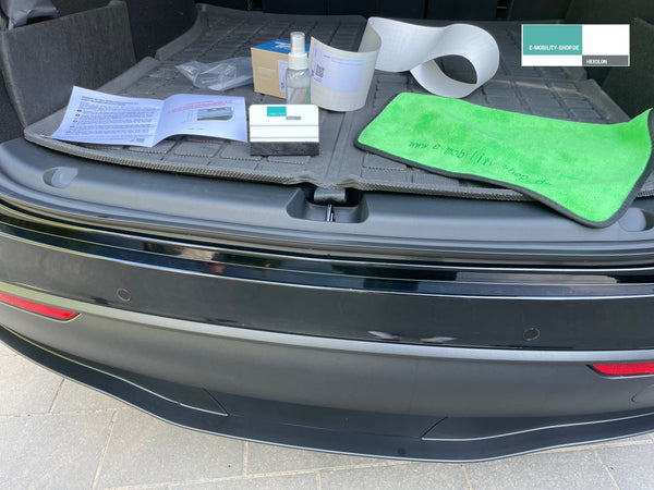 Película protectora para el umbral de carga Tesla Model Y - Juego completo de láminas protectoras para el umbral de carga