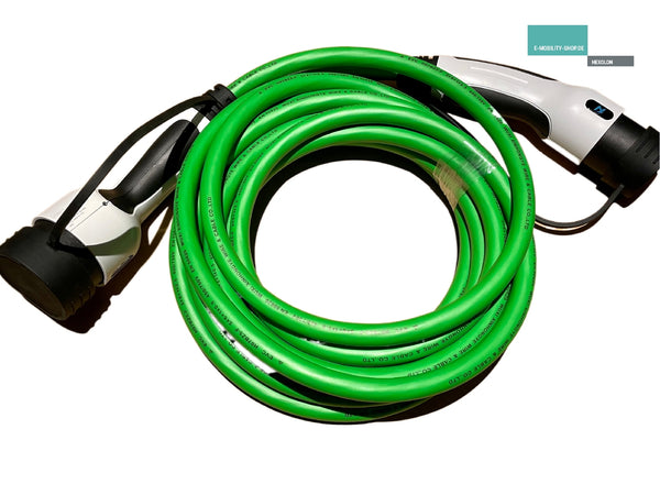 10 meter charging cable for electric cars 32A 3-phase, 22kW, type