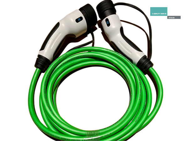 7,5 Meter Ladekabel für Elektroautos 32A 3-phasig, 22kW, Typ2/Typ2, E-Mobility Shop