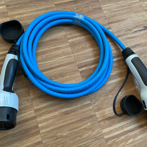 Ladekabel für Hybrid- und Elektroautos 32A 1-phasig, 7,4kW, Typ2/Typ2, 5 Meter, E-Mobility Shop