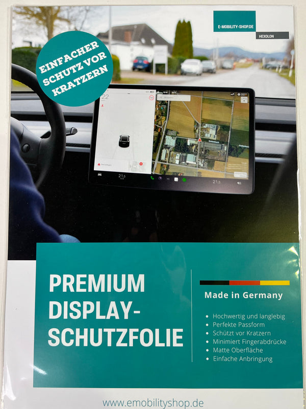 Tesla Model 3 und Y Bildschirm-Schutzfolie - Matt - Display-Folie (MY + M3 2021-2023)