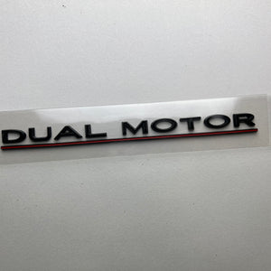 Dual Motor Schriftzug - Tesla Model S, 3, X und Y, E-Mobility Shop