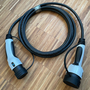 Ladekabel für Hybrid- und Elektroautos 32A 1-phasig, 7,4kW, Typ2/Typ2, 5 Meter, E-Mobility Shop